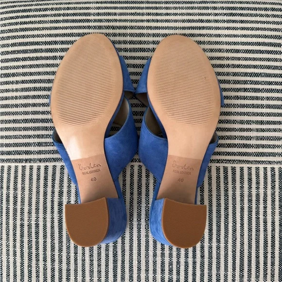 Boden Blue Suede Women's Mule Sandals - Picture 7 of 8